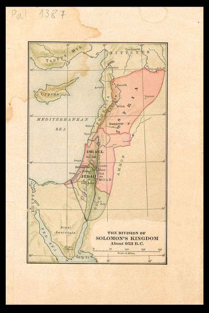 The mythical united kingdom of greater Israel under the reign of Kings David and Solomon, prior to its division to the Northern Kingdom of Israel and Southern Kingdom of Judeah. Source: Wikipedia.